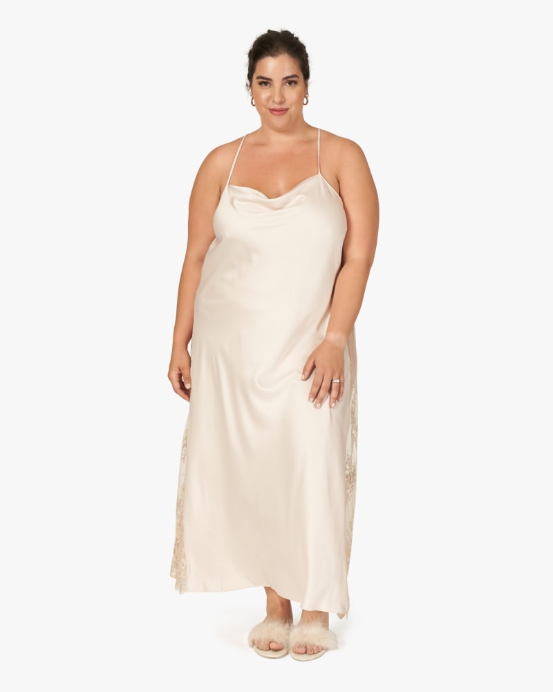 Plus size model wearing Darling Sleep Gown by RYA COLLECTION | Dia&Co | dia_product_style_image_id:184684